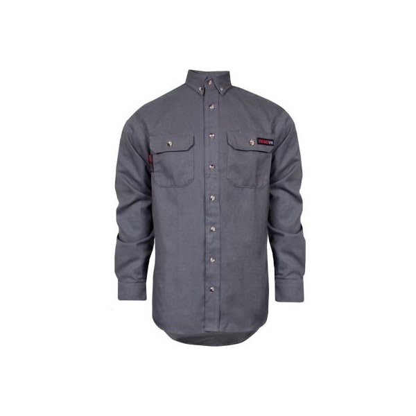 TECGEN Select Flame Resistant Work Shirt, XL, Gray,